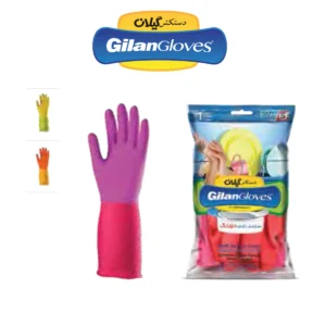 GİLAN Çift Renkli Temizlik Eldiveni