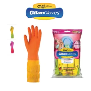 GİLAN Çift Renkli Uzun Temizlik Eldiveni